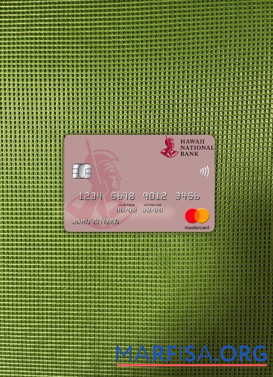 Realistic Hawaii, Hawaii National Bank mastercard photolook front real example